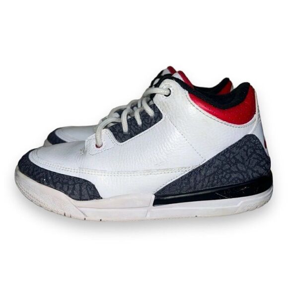 Air Jordan 3 Retro Denim SE PS 'Fire Red' DB0443-100 Youth 1.5 - Picture 1 of 12